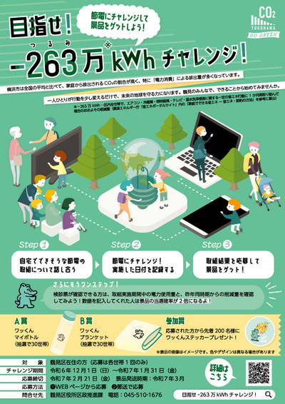 目指せ-263万kWhチャレンジ チラシ表