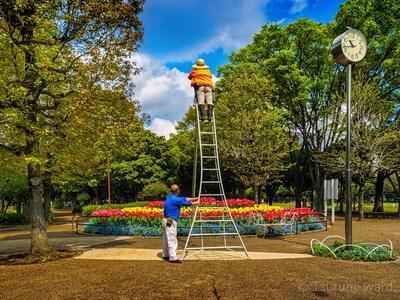 特別賞（鶴見区長賞）「花壇の空中パノラマ撮影」