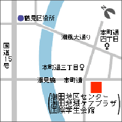 潮田地域ケアプラザ地図