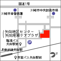 矢向地域ケアプラザ地図