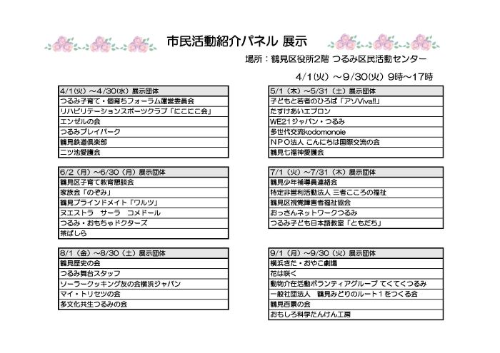 市民活動紹介パネル展