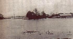 大正10年頃の鶴見川の氾濫