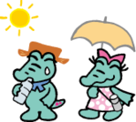 136_熱中症対策ワッくんワッコちゃん（ハット）