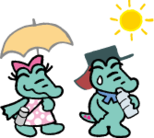 137_熱中症対策ワッくんワッコちゃん（たれ付き帽子）