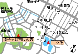 二ツ池のマップ